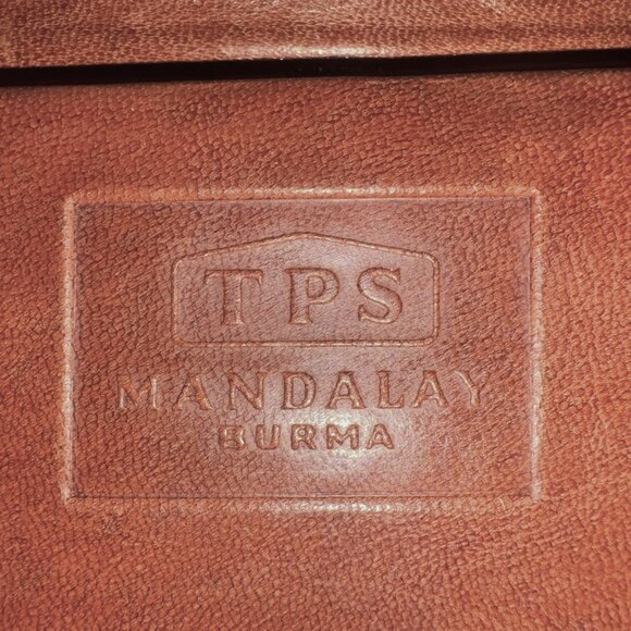 Vintage 1950's Leather Handcrafted TPS Mandalay Burma Wallet with Dancers EUC - Picture 4 of 12